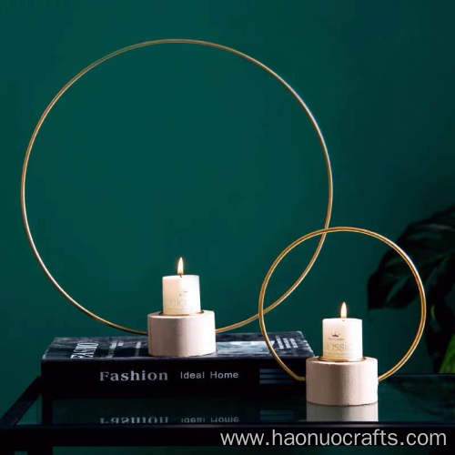 Hot sale restaurant ironwork candlestick decoration